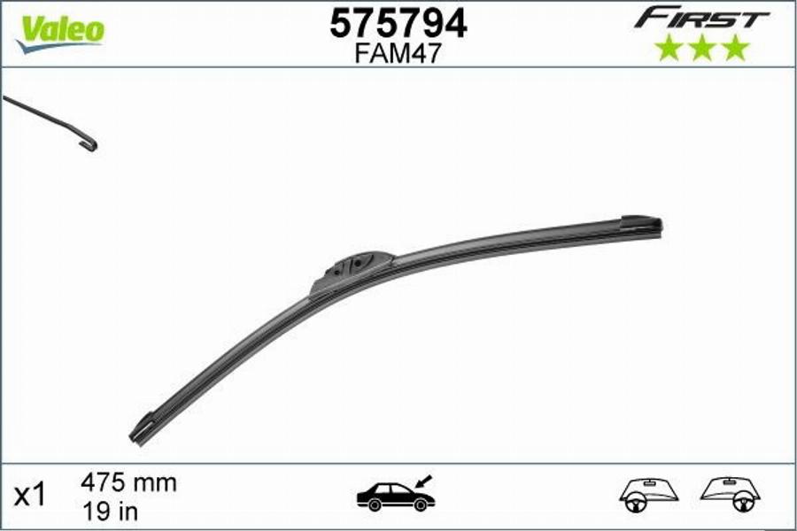 Valeo VFAM48 - Balai d'essuie-glace cwaw.fr