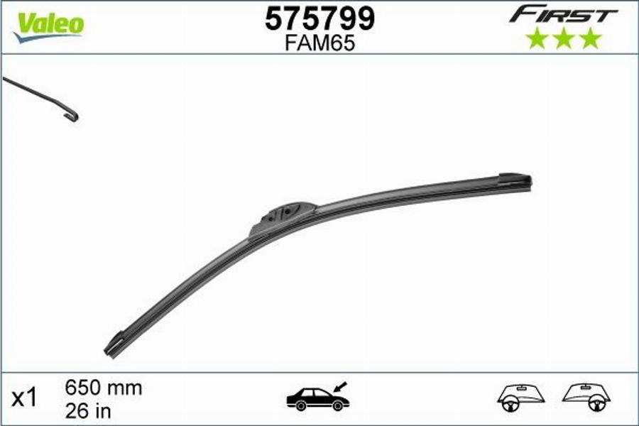 Valeo VFAM65 - Balai d'essuie-glace cwaw.fr