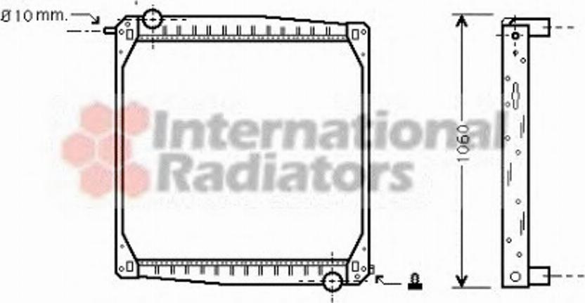 Van Wezel 46002010 - Radiateur, refroidissement du moteur cwaw.fr