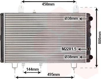 Van Wezel 40002081 - Radiateur, refroidissement du moteur cwaw.fr