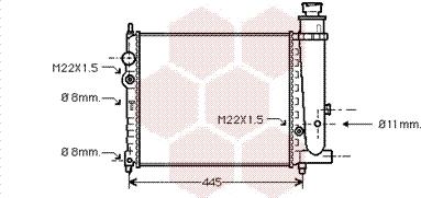 Van Wezel 40002073 - Radiateur, refroidissement du moteur cwaw.fr