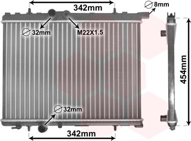 Van Wezel 40002190 - Radiateur, refroidissement du moteur cwaw.fr