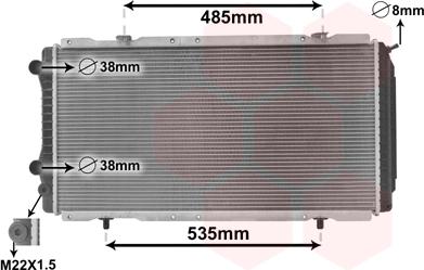 Van Wezel 40002146 - Radiateur, refroidissement du moteur cwaw.fr