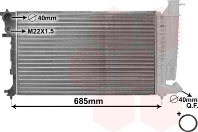 Van Wezel 40002141 - Radiateur, refroidissement du moteur cwaw.fr