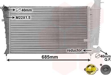 Van Wezel 40002142 - Radiateur, refroidissement du moteur cwaw.fr