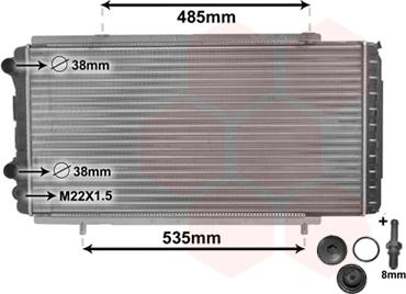 Van Wezel 40002150 - Radiateur, refroidissement du moteur cwaw.fr