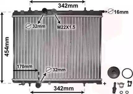 Ava Quality Cooling PE2189 - Radiateur, refroidissement du moteur cwaw.fr