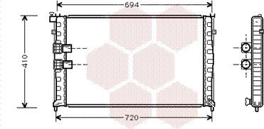 Van Wezel 40002176 - Radiateur, refroidissement du moteur cwaw.fr