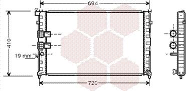 Van Wezel 40002178 - Radiateur, refroidissement du moteur cwaw.fr