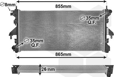 Van Wezel 40002309 - Radiateur, refroidissement du moteur cwaw.fr