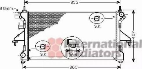 Van Wezel 40002305 - Radiateur, refroidissement du moteur cwaw.fr