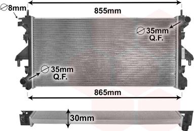 Van Wezel 40002310 - Radiateur, refroidissement du moteur cwaw.fr