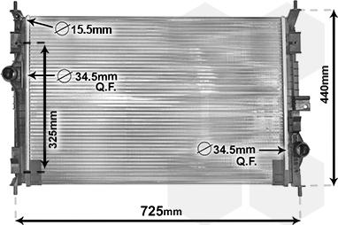 Van Wezel 40002386 - Radiateur, refroidissement du moteur cwaw.fr