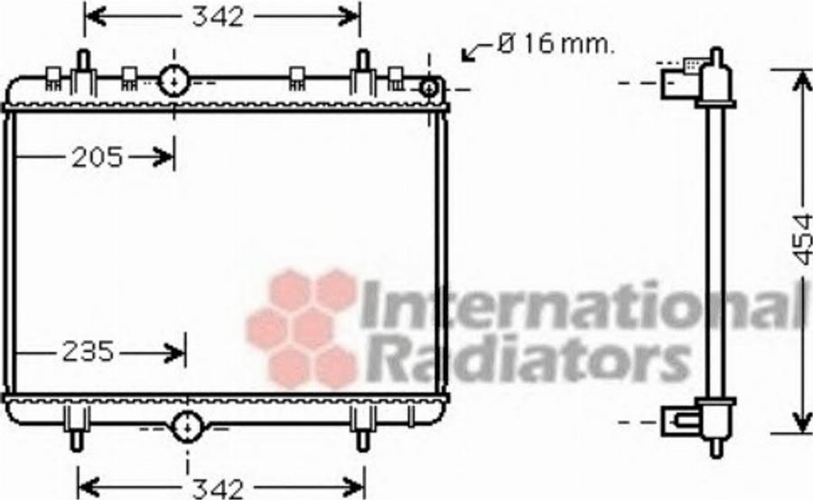 Van Wezel 40002330 - Radiateur, refroidissement du moteur cwaw.fr