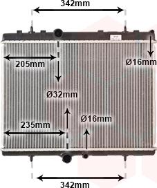 Van Wezel 40002241 - Radiateur, refroidissement du moteur cwaw.fr