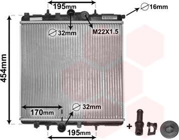 Van Wezel 40002243 - Radiateur, refroidissement du moteur cwaw.fr