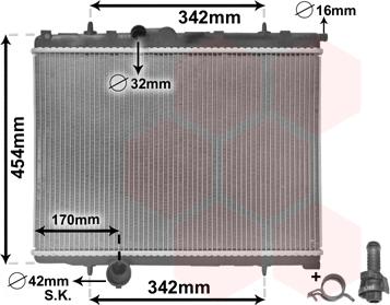 Van Wezel 40002247 - Radiateur, refroidissement du moteur cwaw.fr