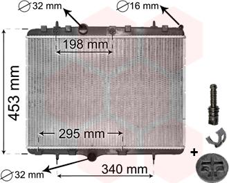 Van Wezel 40002255 - Radiateur, refroidissement du moteur cwaw.fr