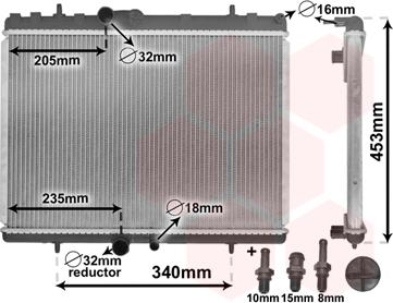 Van Wezel 40002269 - Radiateur, refroidissement du moteur cwaw.fr