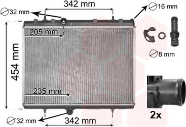 Van Wezel 40002267 - Radiateur, refroidissement du moteur cwaw.fr