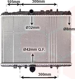 Van Wezel 40002208 - Radiateur, refroidissement du moteur cwaw.fr