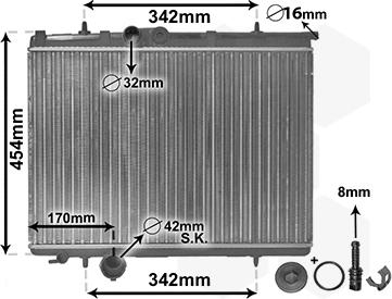 Van Wezel 40002210 - Radiateur, refroidissement du moteur cwaw.fr