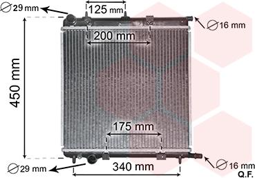 Van Wezel 40002289 - Radiateur, refroidissement du moteur cwaw.fr