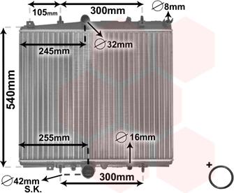 Van Wezel 40002237 - Radiateur, refroidissement du moteur cwaw.fr