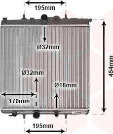 Van Wezel 40002224 - Radiateur, refroidissement du moteur cwaw.fr