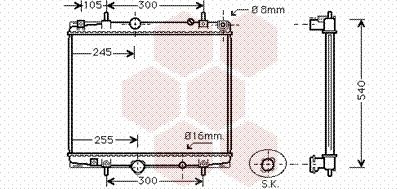 Van Wezel 40002274 - Radiateur, refroidissement du moteur cwaw.fr