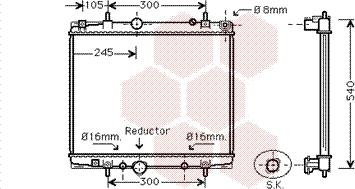 Van Wezel 40002276 - Radiateur, refroidissement du moteur cwaw.fr