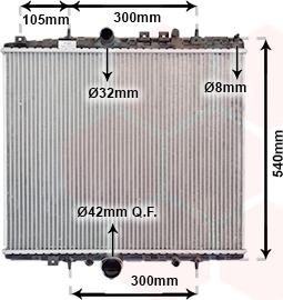 Van Wezel 40002277 - Radiateur, refroidissement du moteur cwaw.fr