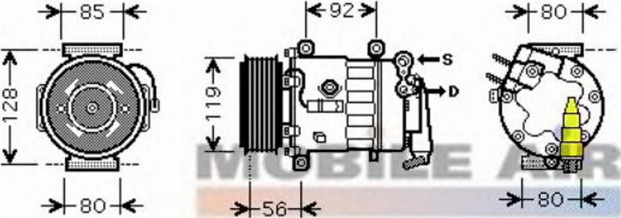 Van Wezel 4000K329 - Compresseur, climatisation cwaw.fr