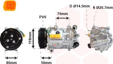 Van Wezel 4000K322 - Compresseur, climatisation cwaw.fr