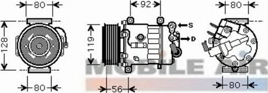 Van Wezel 4000K327 - Compresseur, climatisation cwaw.fr