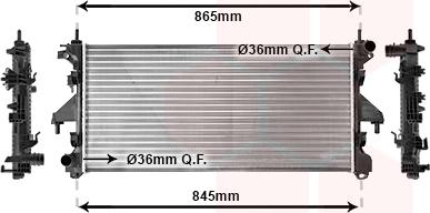 Van Wezel 40012305 - Radiateur, refroidissement du moteur cwaw.fr