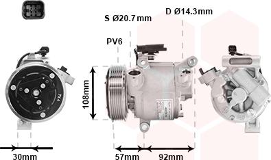 Van Wezel 4001K702 - Compresseur, climatisation cwaw.fr