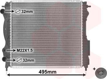 Van Wezel 43002129 - Radiateur, refroidissement du moteur cwaw.fr