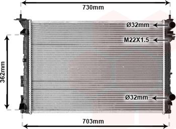 Van Wezel 43002259 - Radiateur, refroidissement du moteur cwaw.fr