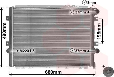 Van Wezel 43002264 - Radiateur, refroidissement du moteur cwaw.fr