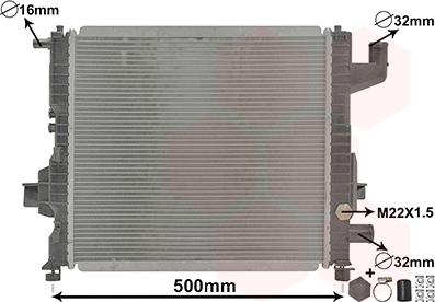 Van Wezel 43002262 - Radiateur, refroidissement du moteur cwaw.fr