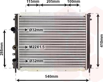 Van Wezel 43002231 - Radiateur, refroidissement du moteur cwaw.fr