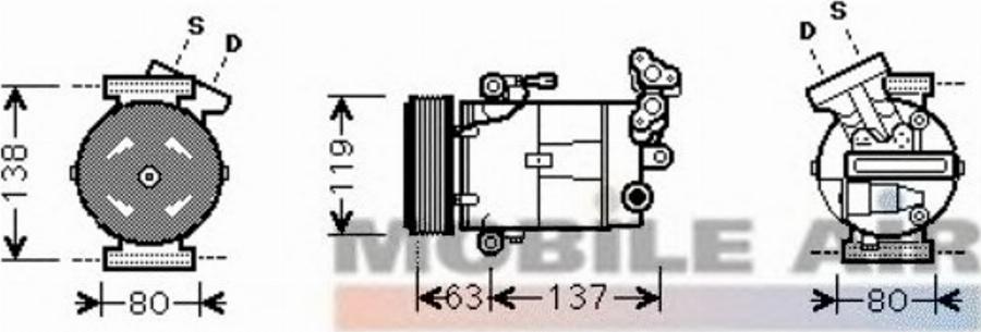 Van Wezel 4300K437 - Compresseur, climatisation cwaw.fr