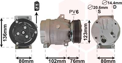 Van Wezel 4300K069 - Compresseur, climatisation cwaw.fr