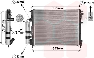 Van Wezel 4300M323 - Radiateur, refroidissement du moteur cwaw.fr