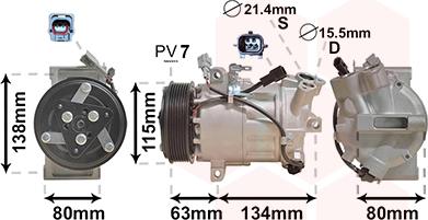 Van Wezel 4301K703 - Compresseur, climatisation cwaw.fr