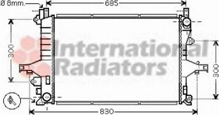 Van Wezel 59002116 - Radiateur, refroidissement du moteur cwaw.fr