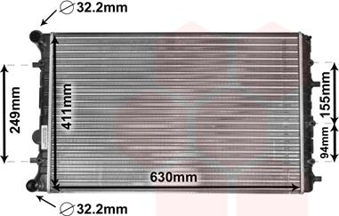 Van Wezel 58002347 - Radiateur, refroidissement du moteur cwaw.fr