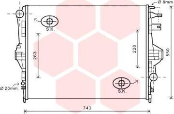 Van Wezel 58002320 - Radiateur, refroidissement du moteur cwaw.fr