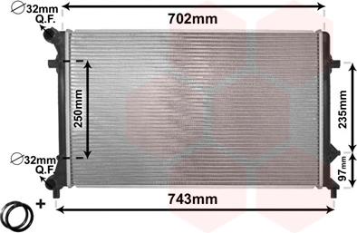 Van Wezel 58002205 - Radiateur, refroidissement du moteur cwaw.fr